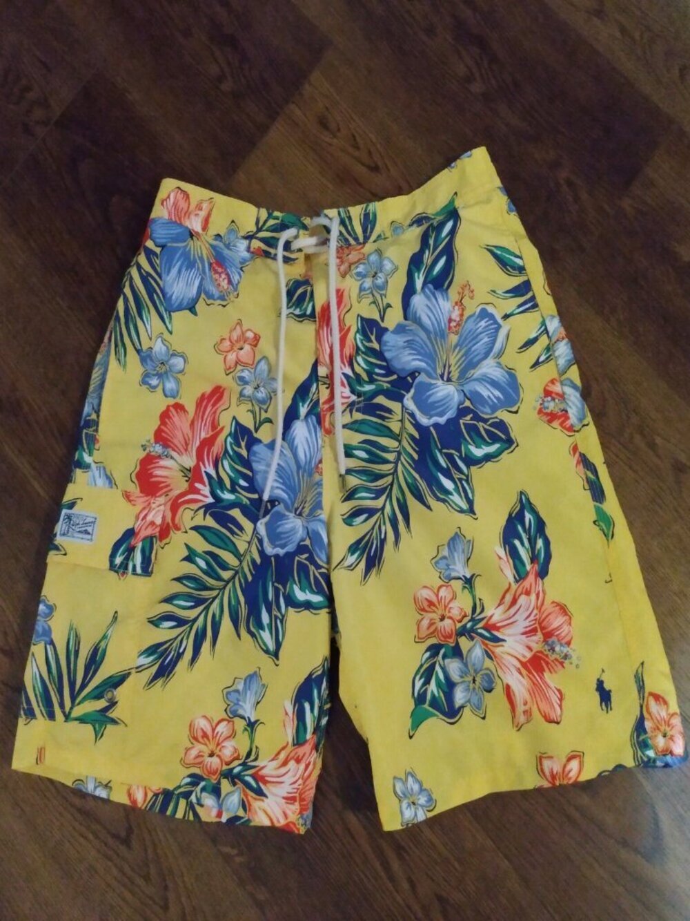 Mens Ralph Lauren Polo Swim Trunks Shorts Floral Small Hawaiian Tropical Shorts